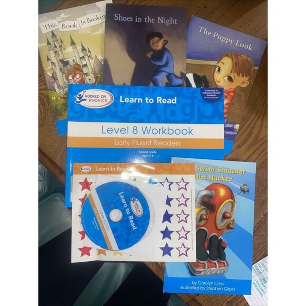 Hooked On Phonics Level 8 - All Books And DVD‎ Included